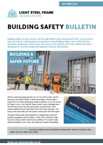 BUILDING SAFETY ACT: SECONDARY LEGISLATION - 01ST OCTOBER 2023